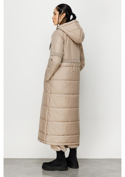 Klasik İçi Dolgulu Özel Kumaşlı Manto Kaban-Taş