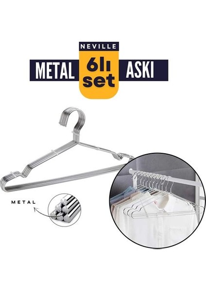 Transformacion 6 Adet Metal Elbise Askısı 714516