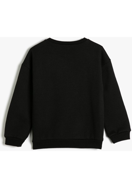 Sweatshirt Bisiklet Yaka Uzun Kollu Boncuk Detaylı Şardonlu fiyatları