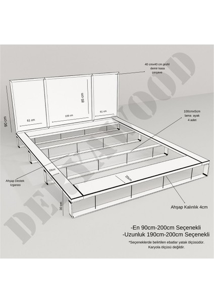 Nova Masif Ahşap Tek Kişilik Karyola 90X190 - Açık Ceviz Renk