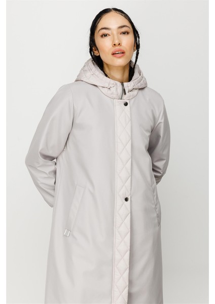 M/C Sportive Full Dolgulu Garni Detaylı Spor Manto Kaban-Gümüş fırsatları