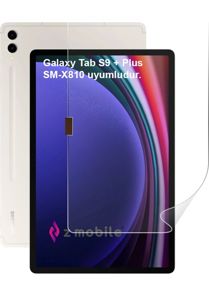 Samsung Galaxy Tab S9+ Plus 12.4” SM-X810 Uyumlu Ekran Koruyucu Nano Esnek Kırılmaz Flexible