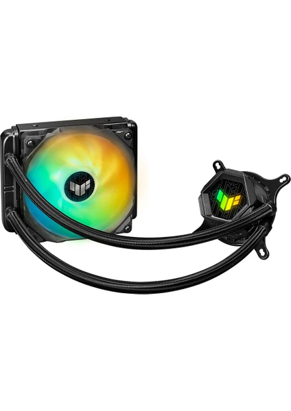 ASUS TUF GAMING LC 120 ARGB AIO AURA SYNC 120MM ADRESLENEBİLİR RGB FAN NCVM KAPLAMALI RGB POMPA KAPAĞI SIVI CPU SOĞUTUCUSU V2