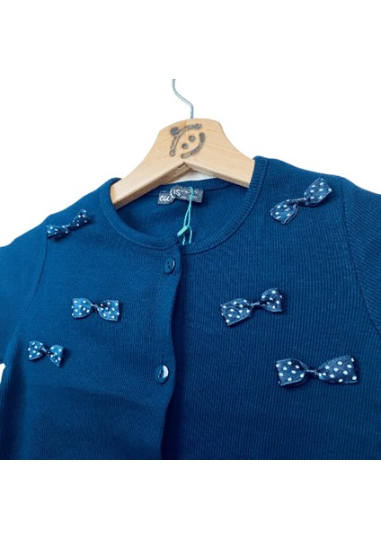 Kız Çocuk Hırka Fiyonklu Lacivert Kaşkorse 5-6 Yaş Lacivert fiyatları