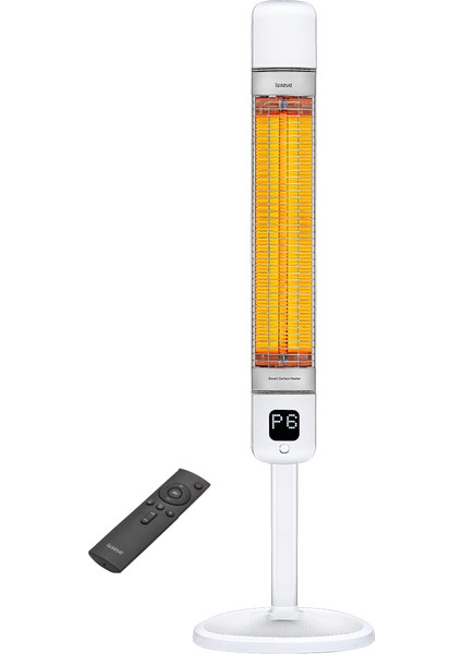 Pro-Fr Beyaz Dikili Tip Uzaktan Kumandalı Karbon Isıtıcı