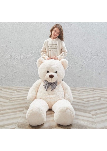 % 100 Yerli - Papyonlu Sevimli Büyük Peluş Ayıcık, 130 cm
