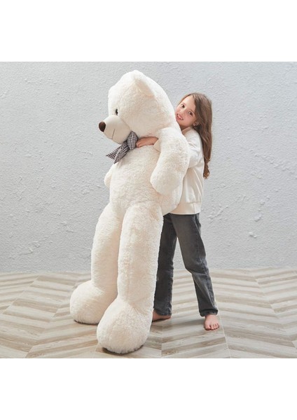 % 100 Yerli - Papyonlu Sevimli Büyük Peluş Ayıcık, 130 cm