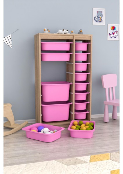 Montana Xs Pembe 14 Sepetli Dolap Çok Amaçlı Dolap 2d4k8u