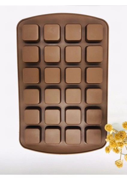 Silikon Kare Desen Sabun Mum Muffin Çikolata Kalıbı fiyatları