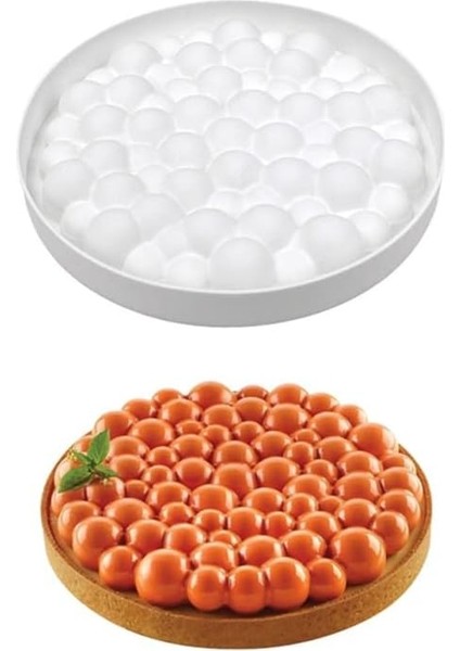 Silikon Yuvarlak Desenli Kek Pasta Kalıbı