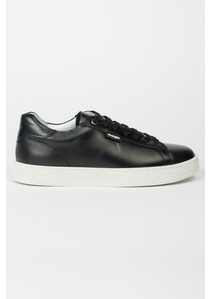 %100 Deri Siyah Sneaker Ayakkabı