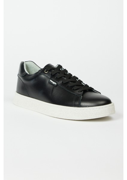 %100 Deri Siyah Sneaker Ayakkabı