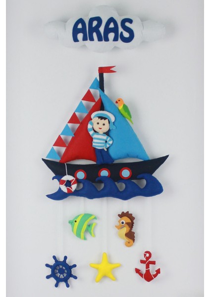 Aras Isimli Denizci Bebek ve Hastane Odası Kapı Süsü