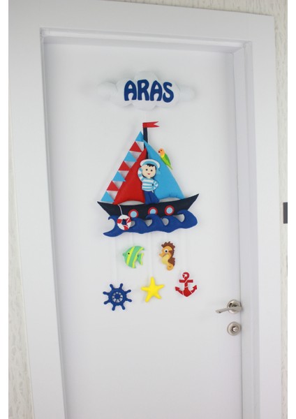 Aras Isimli Denizci Bebek ve Hastane Odası Kapı Süsü