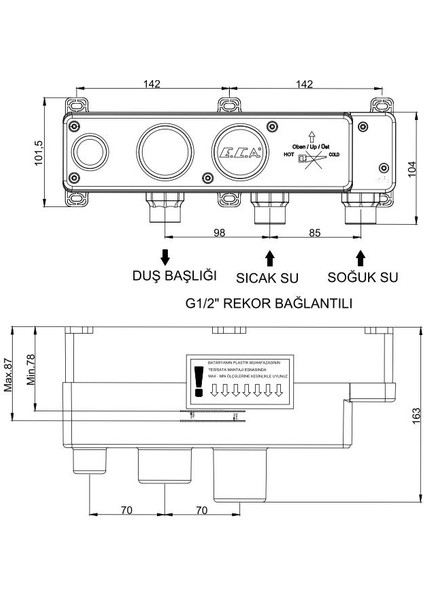 Novita Ankastre Banyo Bataryası 2 Parça Set / 3 Yollu (102167314H-K+102166303H) indirimleri