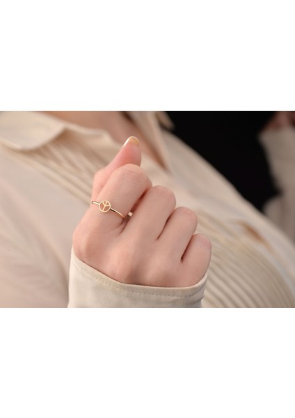 Barış Işareti Yüzük, 14 Ayar Altın, Barış Sembolü, Bohem Yüzük fiyatları