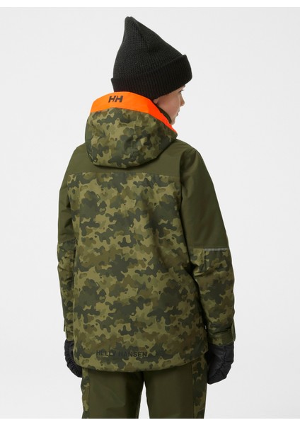 Yeşil Erkek Çocuk Kapüşonlu Kayak Montu HHA.41761-HHA.431 Jr Summıt Jacket modelleri