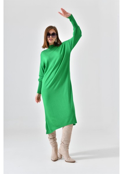 Kadın Düz Basic Tunik Yeşil 20678 fiyatları