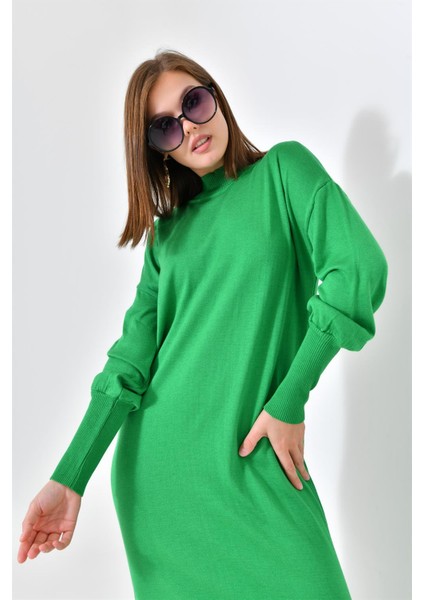Kadın Düz Basic Tunik Yeşil 20678 fırsatları