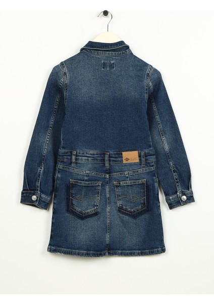 Indigo Kız Çocuk Elbise 241 Lcg 144001 Alısa Mıd Blue