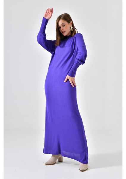 Kadın Düz Basic Tunik Mor 20677 modelleri