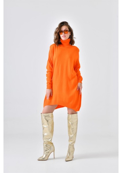 Ftz Women Kadın Düz Basic Tunik Orange 20489