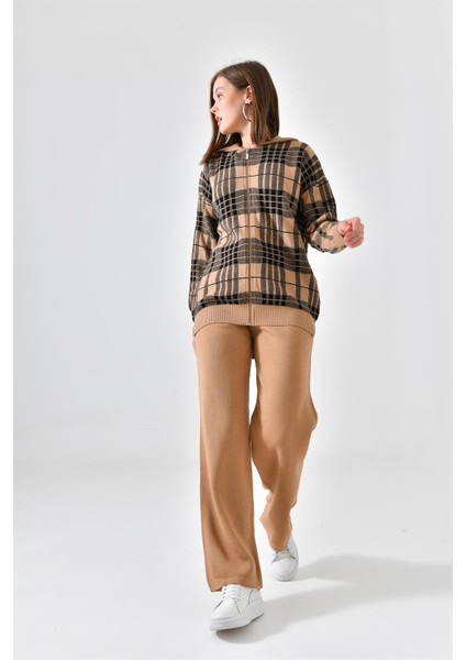 Kadın Fermuar Kapşon Detay İkili Takım Bisküvi 21-6038 fiyatları