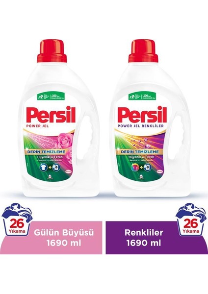 Sıvı Çamaşır Deterjanı Gülün Büyüsü 1690 ml + Color 1690 ml