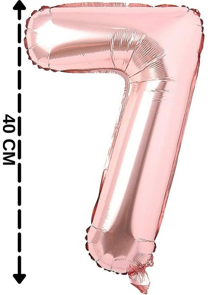Folyo Balon 7 Rakamı Helyum Balon Parti Süs 40 cm