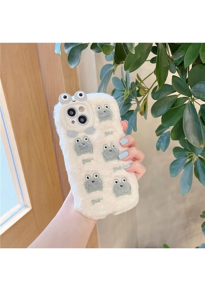 Apple IPHONE13 Karikatür Kamera Kurbağa Kabarık Bulanık Peluş 3D Telefon Kılıfı Kış Sıcak Sevimli Yumuşak Kapak (Yurt Dışından) fiyatları