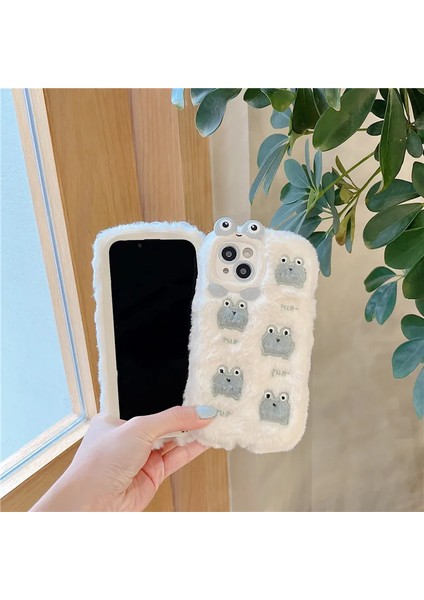 Apple IPHONE13 Karikatür Kamera Kurbağa Kabarık Bulanık Peluş 3D Telefon Kılıfı Kış Sıcak Sevimli Yumuşak Kapak (Yurt Dışından) indirimleri
