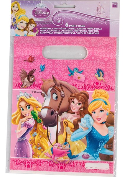 Disney Prenses Baskılı Hediyelik Pls.Çanta 25x16cm 6 Ad