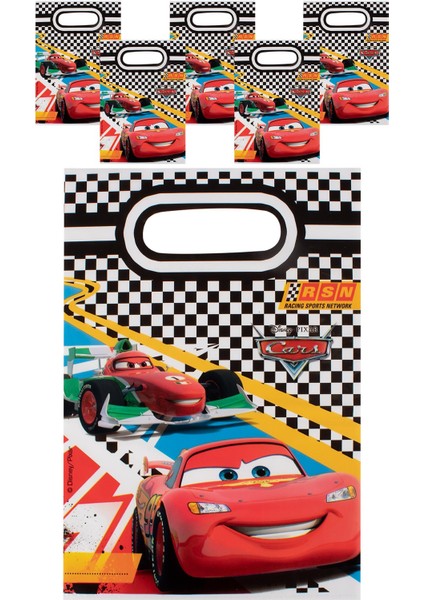 Disney Cars Hediyelik Plastik Çanta 25x16cm 6 Adet