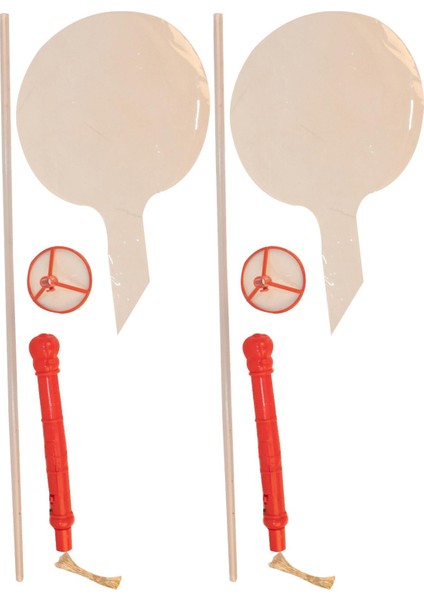 Ledli Şeffaf Balon Sopalı Pilli 2 Adet