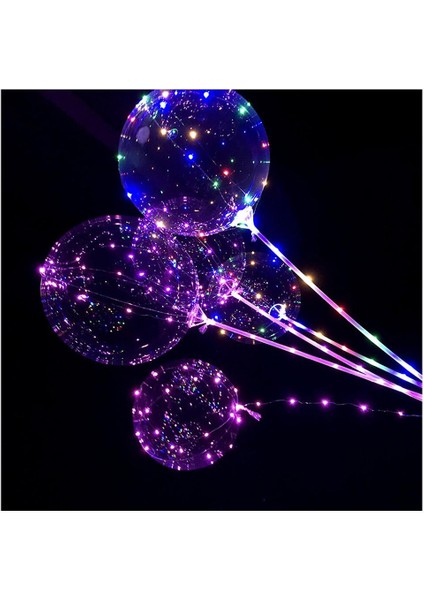 Ledli Şeffaf Balon Sopalı Pilli 2 Adet modelleri