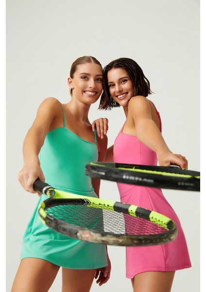 x Melodi Yeşil Tenis Elbisesi Spor Elbise Tennis Dress