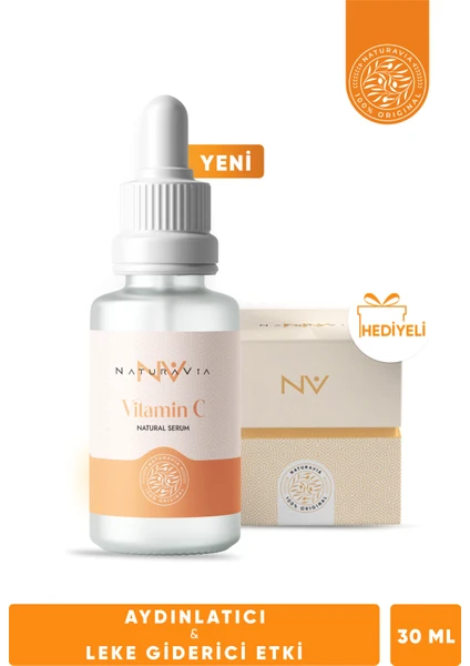 NaturaVia Vitamin C Serum - Cilt Aydınlatıcı ve Leke Giderici Etkili Yüz Bakım Serumu