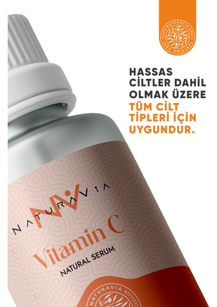 NaturaVia Vitamin C Serum - Cilt Aydınlatıcı ve Leke Giderici Etkili Yüz Bakım Serumu