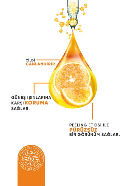 NaturaVia Vitamin C Serum - Cilt Aydınlatıcı ve Leke Giderici Etkili Yüz Bakım Serumu