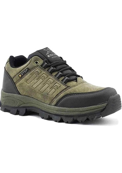 Xstepl Unisex Haki Suya Soğuğa Dayanıklı Kaydırmaz Termo Taban Kışlık Trekking Kısa Bot