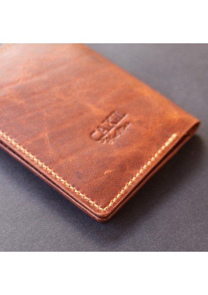 Deri Isme Özel Pasaport Kılıfı - Taba fırsatları