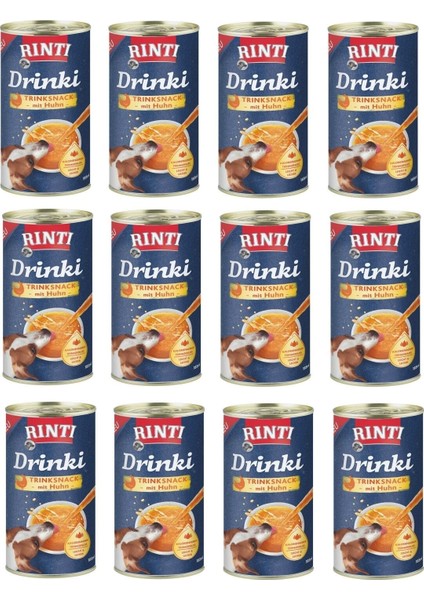 Drinki Tavuk Etli Sıvı Desteği Köpek Çorbası 185 ml x 12 Adet