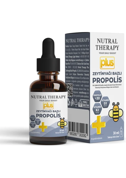 Nutral Therapy Zeytinyağı Bazlı Propolis Plus D3 K2 (30 Ml)