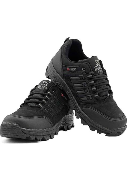 Incim ® | Xstepl Unisex Siyah Suya Soğuğa Dayanıklı Kaydırmaz Termo Taban Kışlık Trekking Kısa Bot modelleri