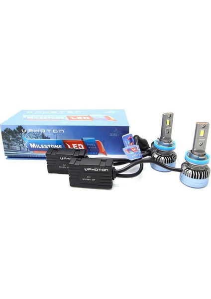 Milestone (+5 plus) H11 LED Xenon 1 yıl yetkili firma garantili T10 park ampulu hediyeli..