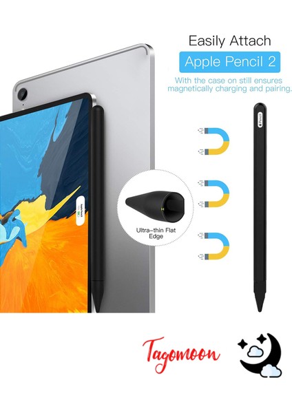 Apple Pencil (2. Nesil) Uyumlu Kılıf Renkli Mat Silikon Koruyucu fırsatları