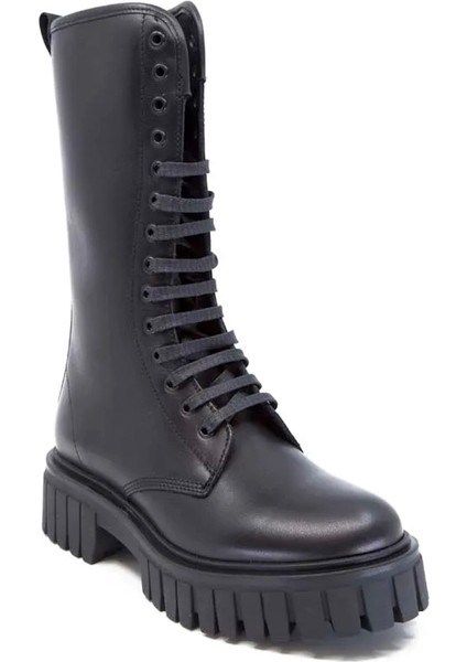 Kadın Bot 86L4 Frau Poncho Boot With Wedge Outsole Nero