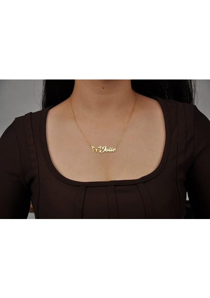 925 Ayar Gümüş Kelebek Isim Kolye