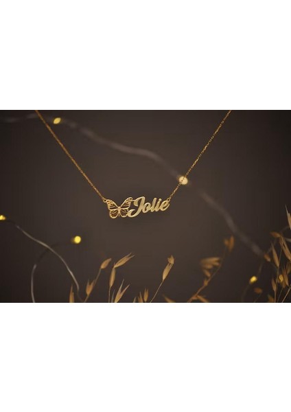 925 Ayar Gümüş Kelebek Isim Kolye fiyatları