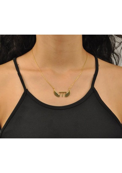 925 Ayar Gümüş Melek Rakamı Kolye